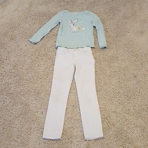 Girls size 8 top and pant set- 0022